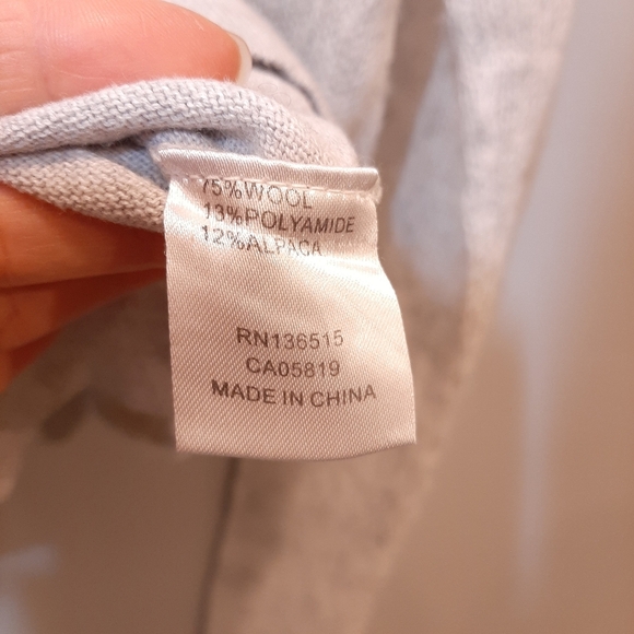 One Grey Day Revolve Wool Alpaca Sweater Sheer Layered Knit Crossover Small - Picture 13 of 13